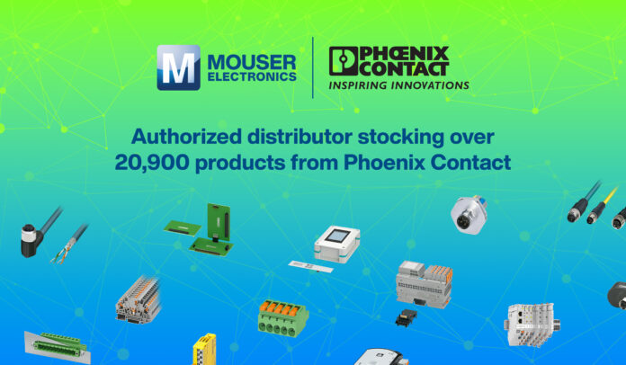 Authorized Distributor Mouser Electronics Stocks Wide Selection of Latest Phoenix Contact Products