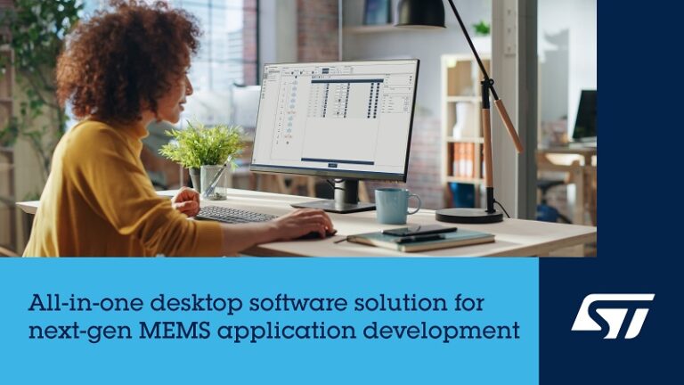 STMicroelectronics boosts sensing creativity with new all-in-one MEMS Studio desktop software solution